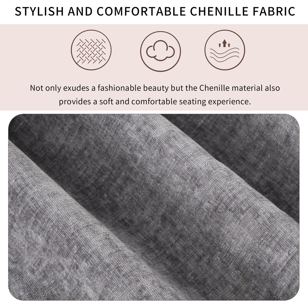 U_STYLE Soft Upholstered Sectional Sofa Bed with Storage Space, Suitable for Living Rooms and Apartments.