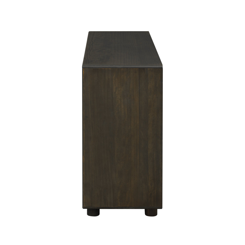 TREXM Console Table for Entryway, Vintage Entryway Table with Drawers and Shelves, Perfect Console Tables with Storage for Entryway, Hallway, Living Room (Espresso)