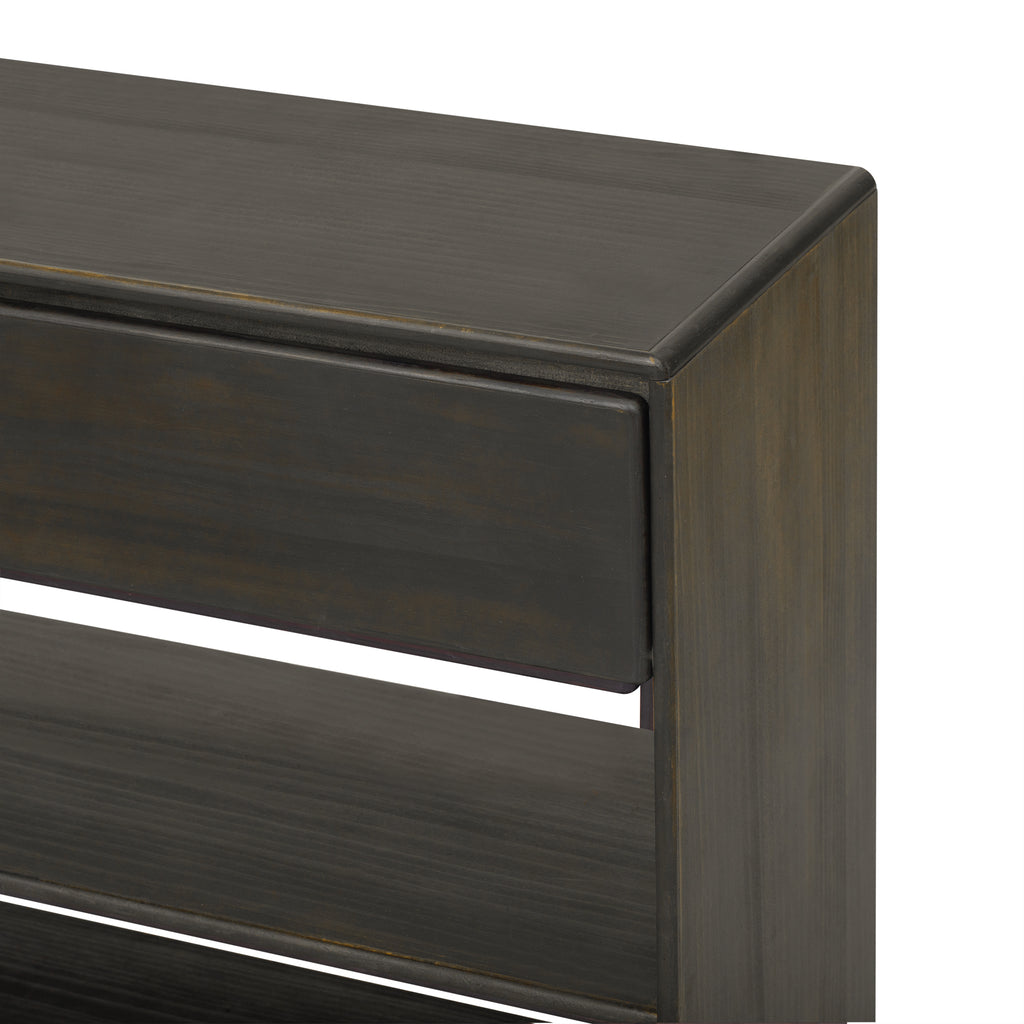 TREXM Console Table for Entryway, Vintage Entryway Table with Drawers and Shelves, Perfect Console Tables with Storage for Entryway, Hallway, Living Room (Espresso)