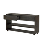 TREXM Console Table for Entryway, Vintage Entryway Table with Drawers and Shelves, Perfect Console Tables with Storage for Entryway, Hallway, Living Room (Espresso)