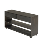 TREXM Console Table for Entryway, Vintage Entryway Table with Drawers and Shelves, Perfect Console Tables with Storage for Entryway, Hallway, Living Room (Espresso)