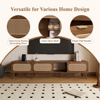 78' TV Stand for 75/80/85 inch TV, Console with Ample Storage for Living Room, Bedroom, Entertainment Center with Open Shelf