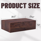 39.3*23.6*12 Inch Walnut Wood Grain MDF Coffee Table - Luxurious Design, Perfect Living Room Accent.Fashion texture design coffee table, suitable for various situations and scenes.W1151P231619 Coffee Table