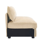 Armless sofa Velvet - Wheat