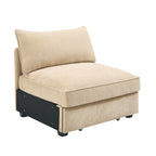 Armless sofa Velvet - Wheat
