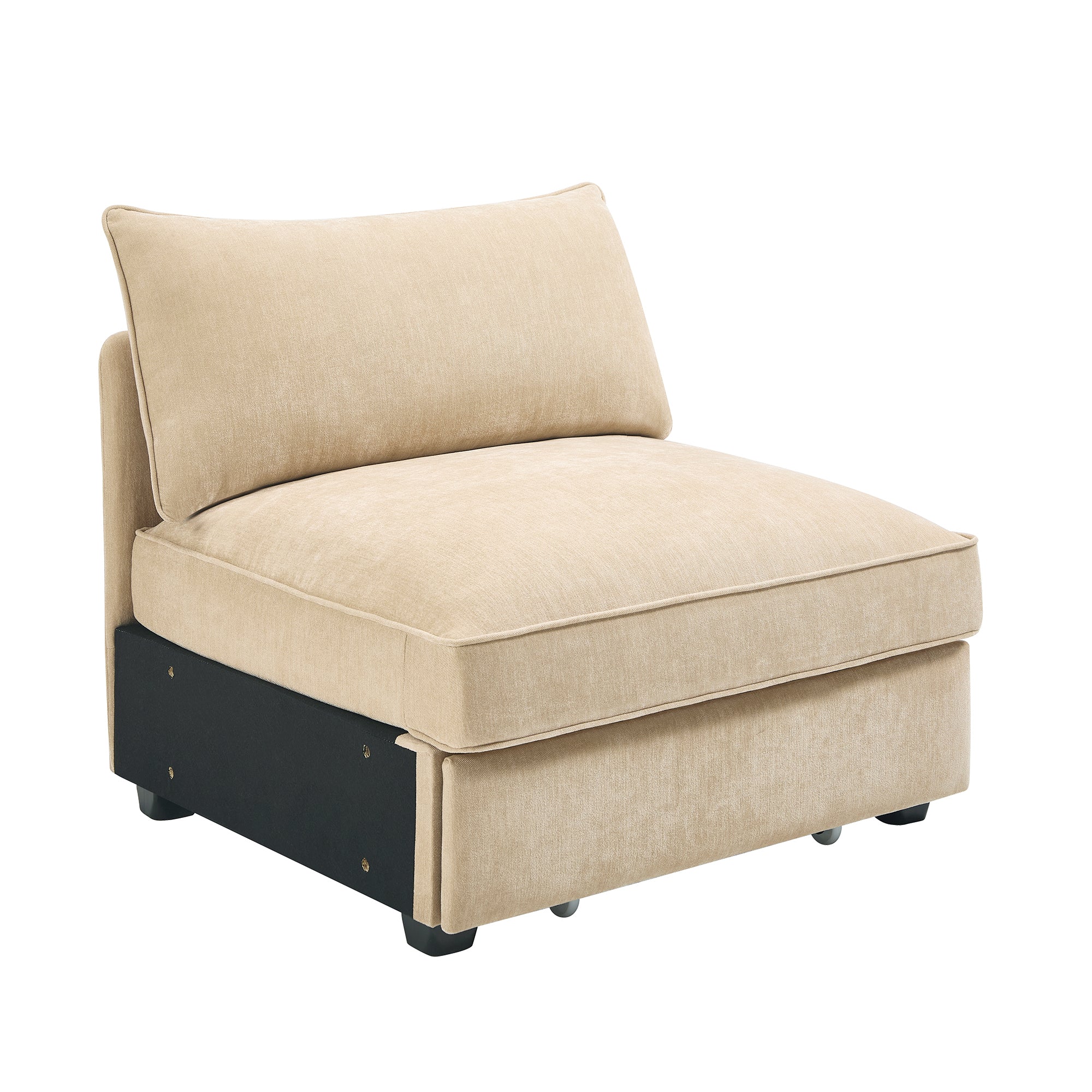 Armless sofa Velvet - Wheat