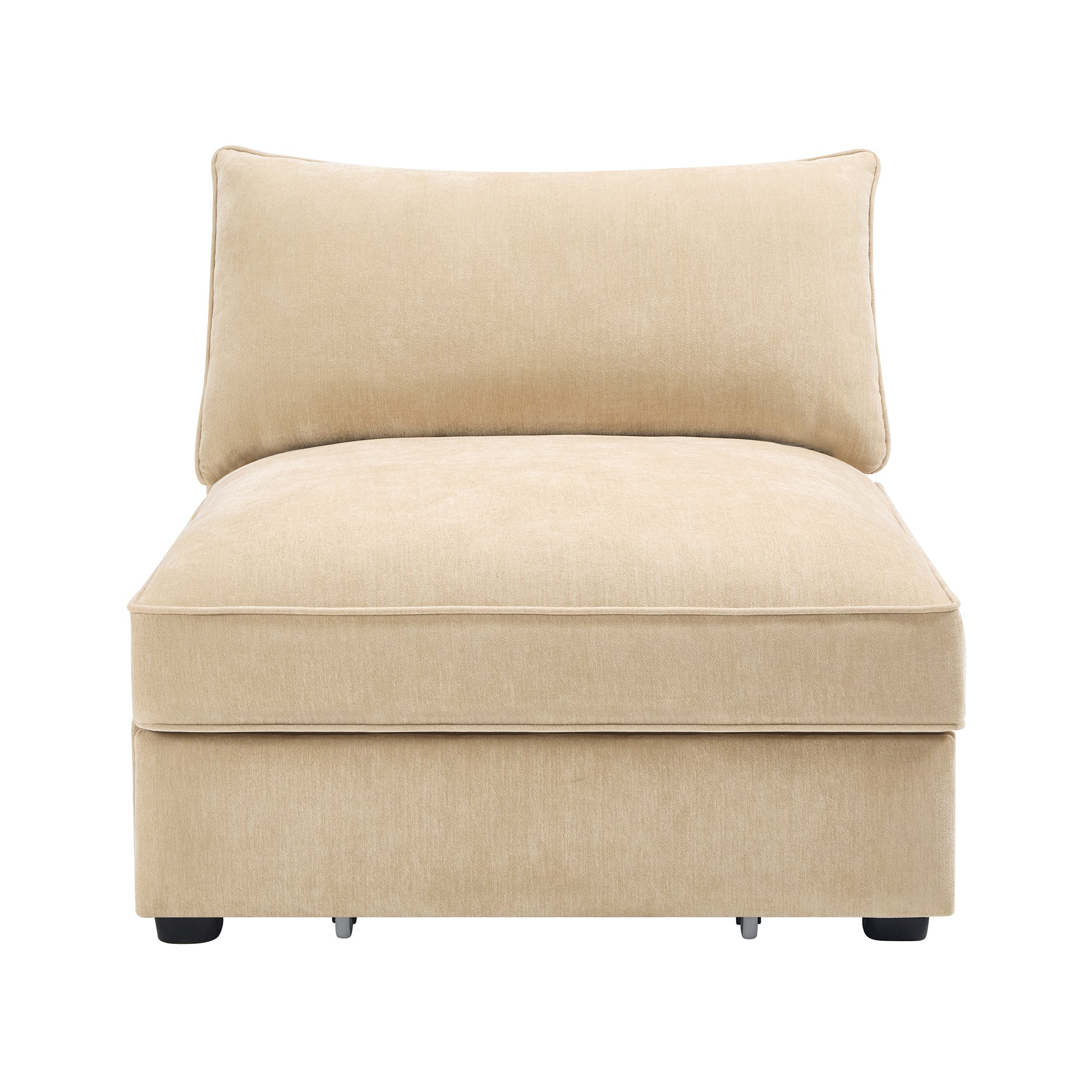 Armless sofa Velvet - Wheat
