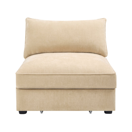 Armless sofa Velvet - Wheat