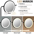 GO 40" Makeup Vanity Desk with 3-Mode Lighted Mirror & Wireless Charging Station , Vanity Table with Drawer & 3 Open Shelves for Ample Storage Space, Dressing Table for Bedroom, White