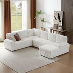 Oversized Modular Storage Sectional Sofa Couch for Home Apartment Office Living Room,Free Combination L/U Shaped Corduroy Upholstered Deep Seat Furniture Convertible Sleeper Sofabed RIGHT