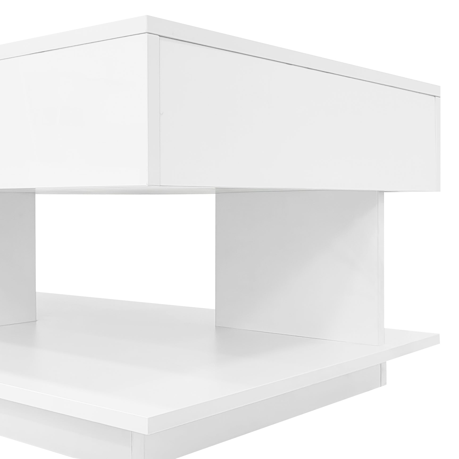 U-Can 41.3''-76.7'' Extendable Coffee Table, Efficient Central Coffee Table with Multiple Storage Compartments, Multifunctional Adjustable Coffee Table with Hidden Storage Space for Living Room