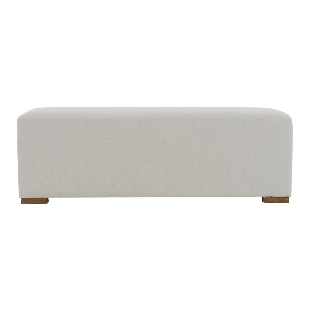 Simple White Long Ottoman, Practical Furniture for Living Room and Bedroom