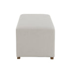 Simple White Long Ottoman, Practical Furniture for Living Room and Bedroom