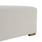 Simple White Long Ottoman, Practical Furniture for Living Room and Bedroom