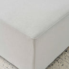 Simple White Long Ottoman, Practical Furniture for Living Room and Bedroom