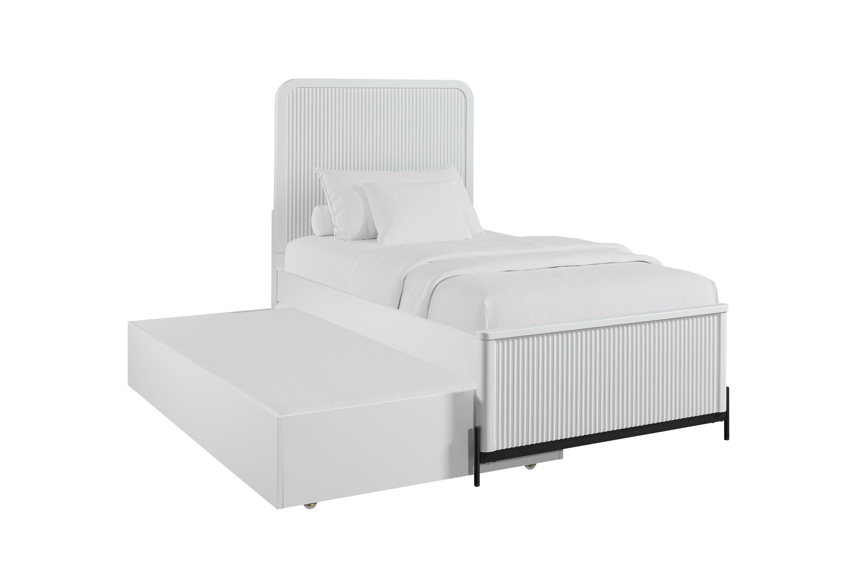 Full Ov Twin Trundle Bed - White