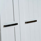 Elegant White MDF Kitchen Pantry with Adjustable Shelves.