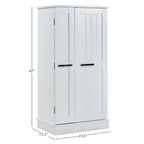 Elegant White MDF Kitchen Pantry with Adjustable Shelves.