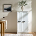 Elegant White MDF Kitchen Pantry with Adjustable Shelves.