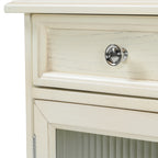 2-in-1 Vanity Desk with Flip-Top Mirror, Dressing Table Set with Drawer & Cabinet, Multi-Functional Computer Writing Desk for Study, Dressing Room, Bedroom, Living Room, White Oak