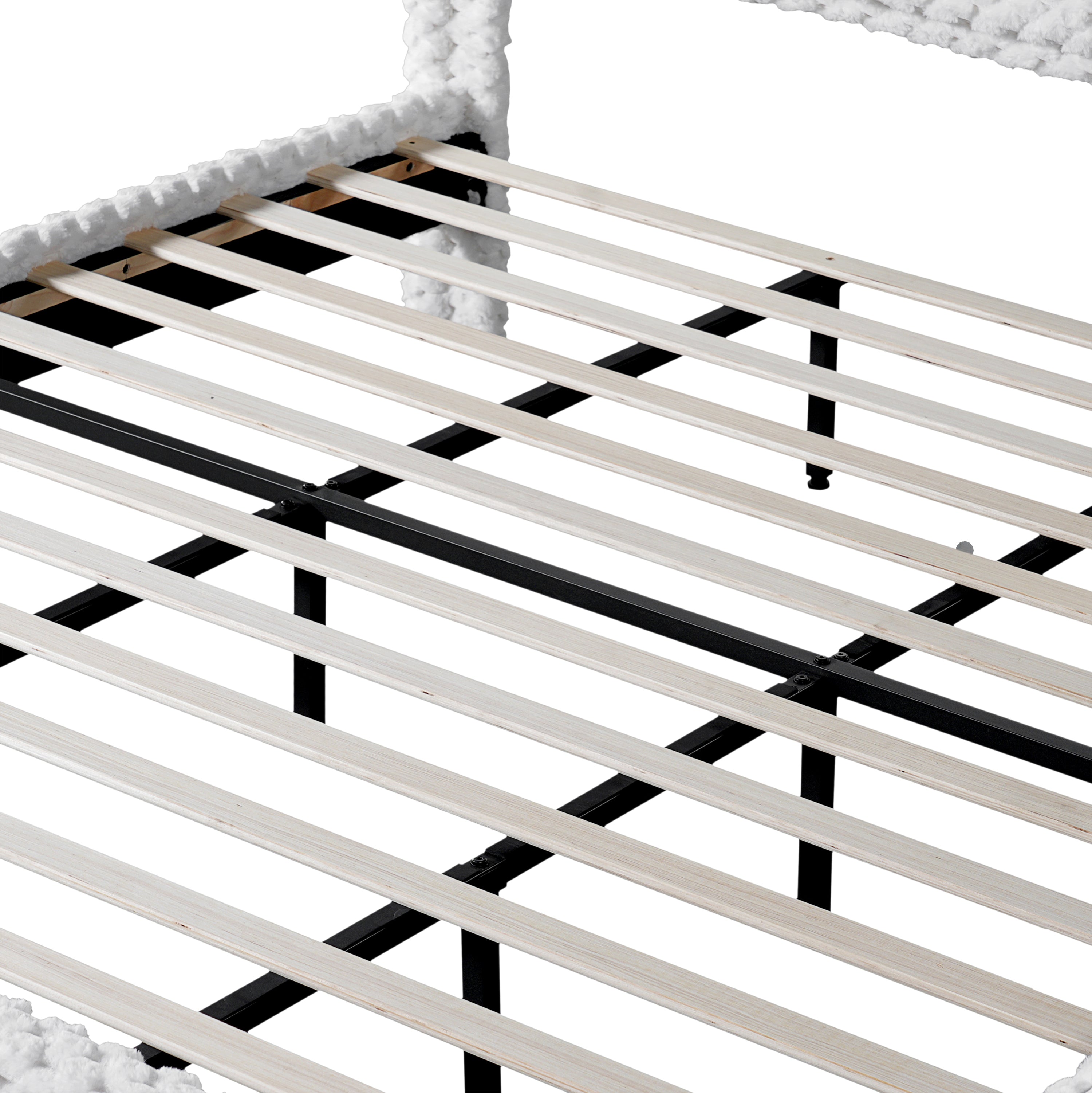 Simple Modern White Plush Soft Bed Comfortable Backrest Bedroom Bed,King Bed Frame