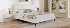 Simple Modern White Plush Soft Bed Comfortable Backrest Bedroom Bed,King Bed Frame
