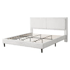 Simple Modern White Plush Soft Bed Comfortable Backrest Bedroom Bed,King Bed Frame