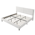 Simple Modern White Plush Soft Bed Comfortable Backrest Bedroom Bed,King Bed Frame