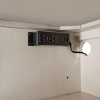 Elegant White Solid Wood Server with Metal Drawers.