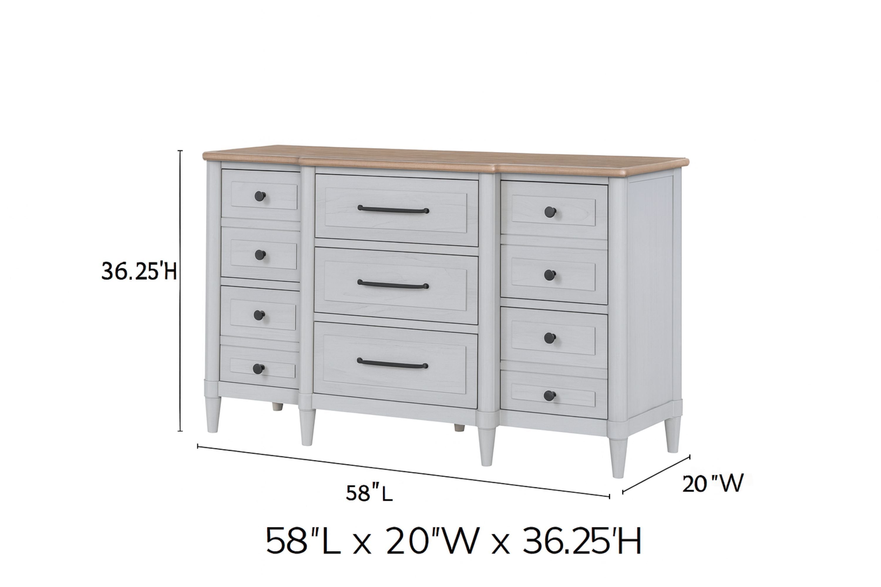 Small Teen Dresser - Cement and Sand Dresser