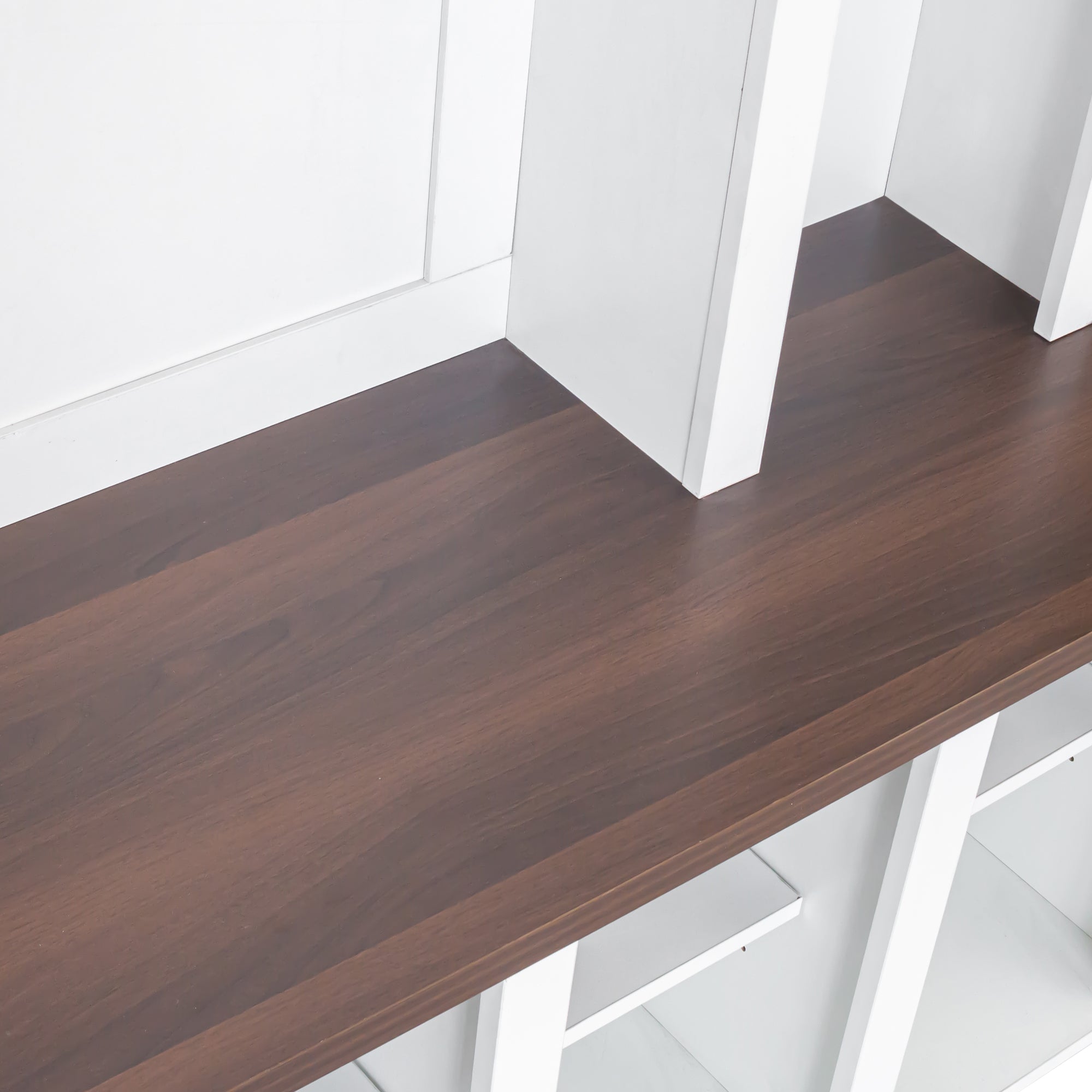 ON-TREND Farmhouse Wooden Style Hall Tree with 6 Hooks, Practical Walnut Storage Bench with Adjustable Shelves, 4-in-1 Entryway Shoe Cabinet with 13 Cubbies for Mudroom, Living Room, White, 76.7'H