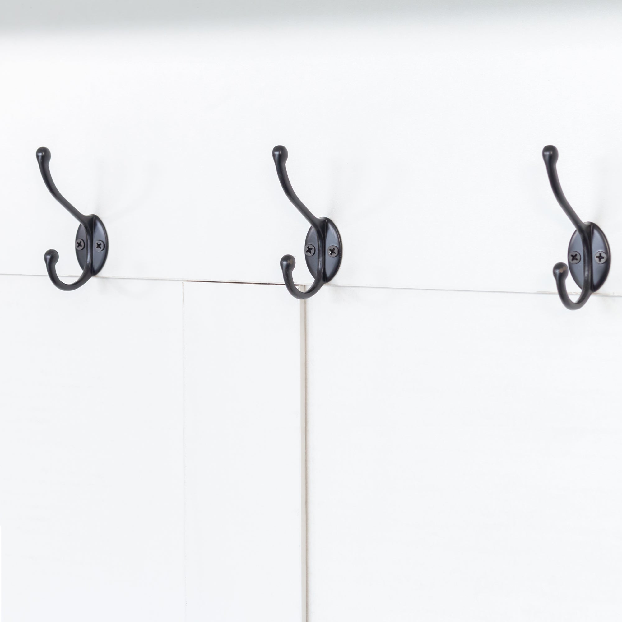 ON-TREND Farmhouse Wooden Style Hall Tree with 6 Hooks, Practical Walnut Storage Bench with Adjustable Shelves, 4-in-1 Entryway Shoe Cabinet with 13 Cubbies for Mudroom, Living Room, White, 76.7'H