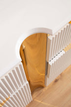 Gold Detailed 6-Drawer Dresser made with Wood in White