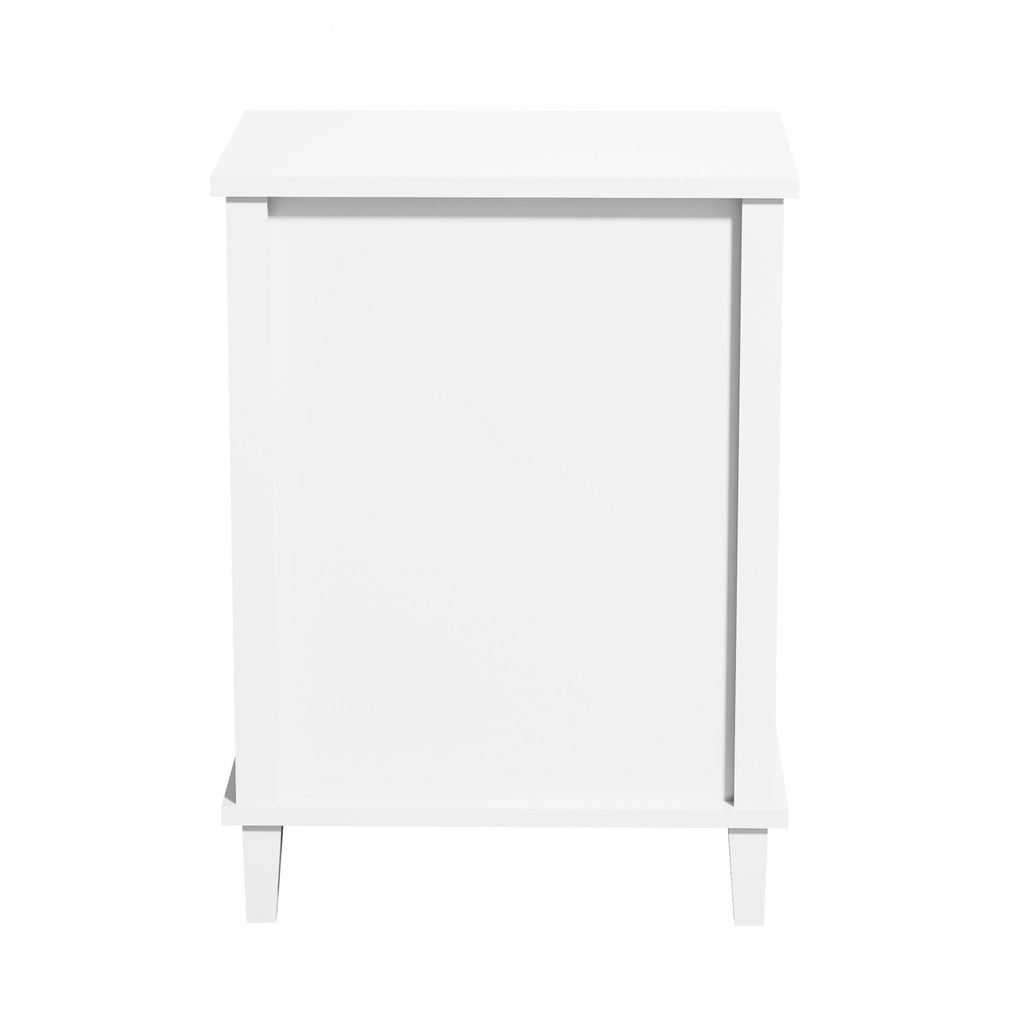 26.77''H Wooden Nightstand with One Drawer One Shelf for Kids, Adults, White - Groovy Boardz