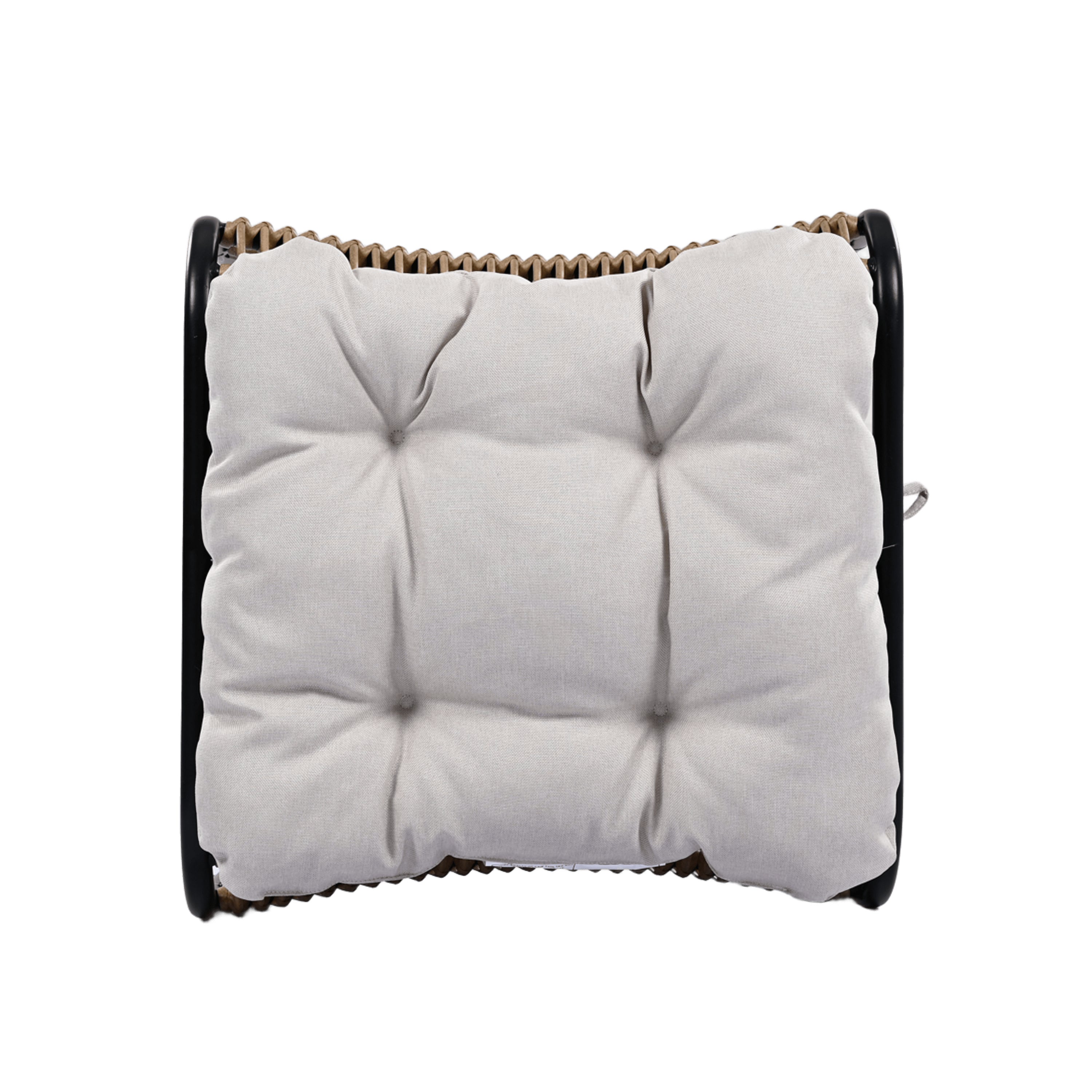 3 Pieces Wicker Outdoor Patio Furniture Set with Lounge Chair, Balcony Chairs Table Set with Cushions, Ottoman, Patio Conversation Sets for Garden ,Deck,and Porch, Black & Natural & Beige - Groovy Boardz