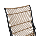 3 Pieces Wicker Outdoor Patio Furniture Set with Lounge Chair, Balcony Chairs Table Set with Cushions, Ottoman, Patio Conversation Sets for Garden ,Deck,and Porch, Black & Natural & Beige - Groovy Boardz