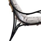 3 Pieces Wicker Outdoor Patio Furniture Set with Lounge Chair, Balcony Chairs Table Set with Cushions, Ottoman, Patio Conversation Sets for Garden ,Deck,and Porch, Black & Natural & Beige - Groovy Boardz