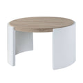 Zoma Oak & White High Gloss Finish Coffee Table