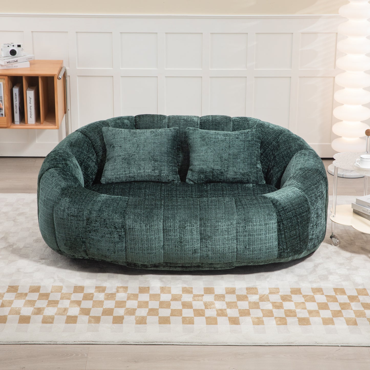 COOLMORE Bean Bag sofa Lazy Sofa Durable Comfort Lounger High Back Bean Bag Chair Couch for Adults and Kids, Indoor & Outdoor, Accent Floor Soft Lounge Chair  (Emerald chenille)