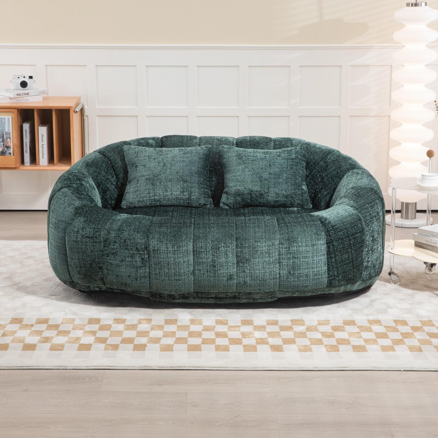 COOLMORE Bean Bag sofa Lazy Sofa Durable Comfort Lounger High Back Bean Bag Chair Couch for Adults and Kids, Indoor & Outdoor, Accent Floor Soft Lounge Chair  (Emerald chenille)
