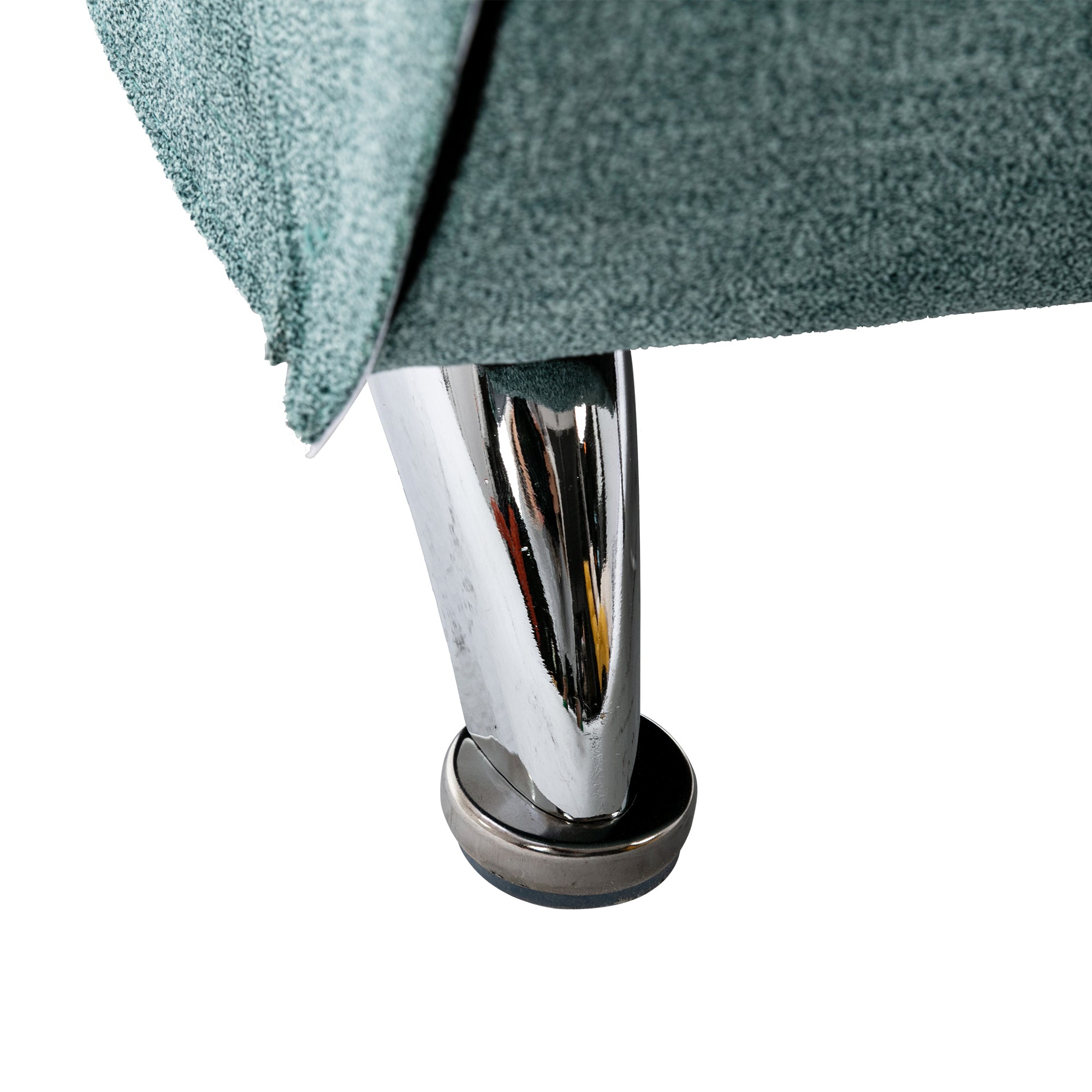 Ergonomic Electric Massage Chaise Lounge with Remote Control, Teal Linen Upholstery, 5 Modes for Relaxation