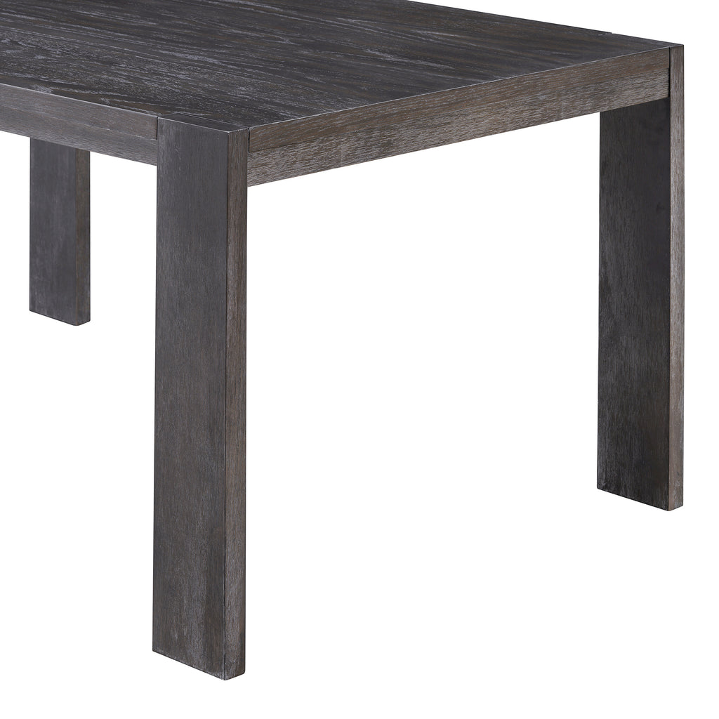 TREXM 3-piece Farmhouse Style Simple Dining Set, Dining Table and 2 Benches, for Dining Room, Kitchen and Living Room (Espresso)