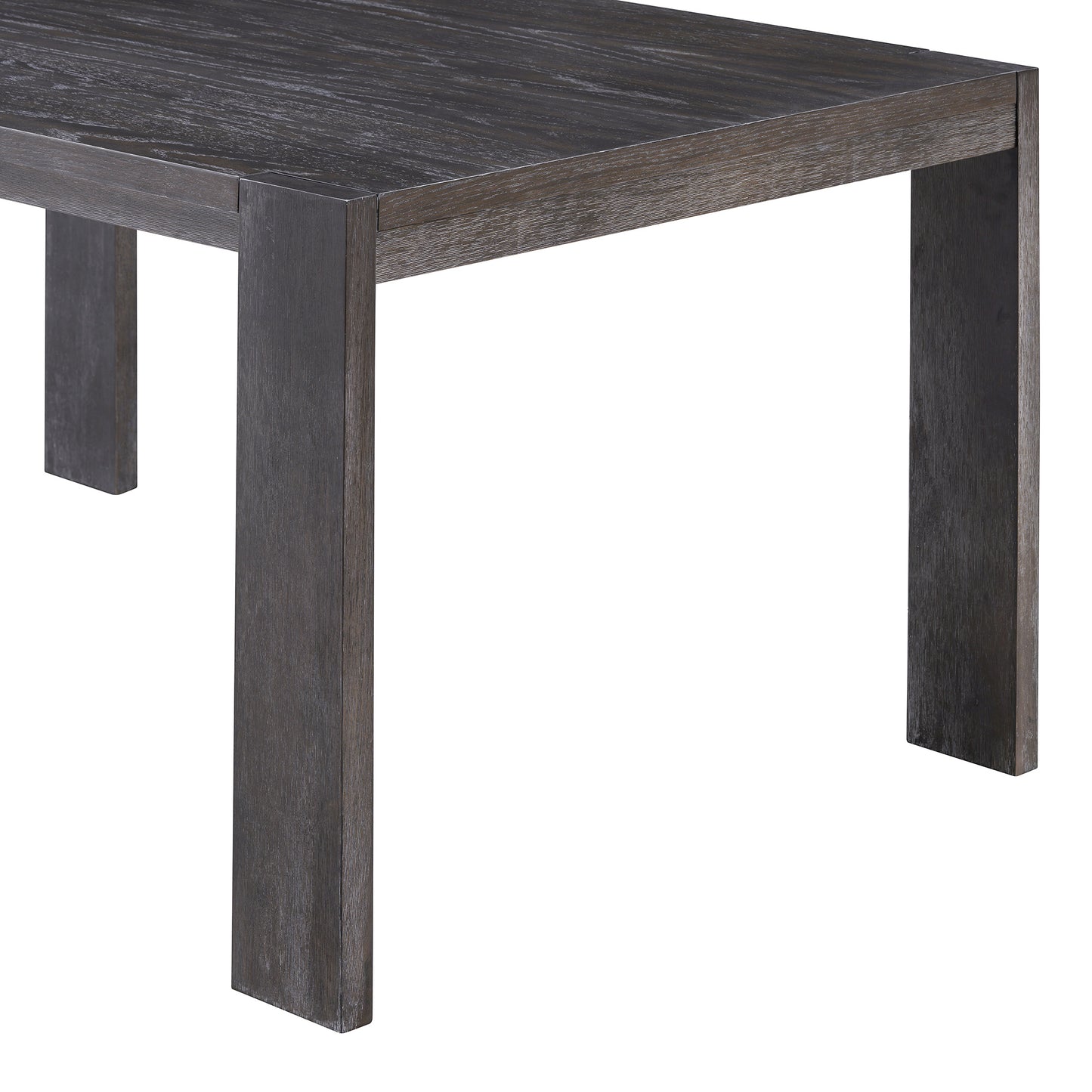 TREXM 3-piece Farmhouse Style Simple Dining Set, Dining Table and 2 Benches, for Dining Room, Kitchen and Living Room (Espresso)