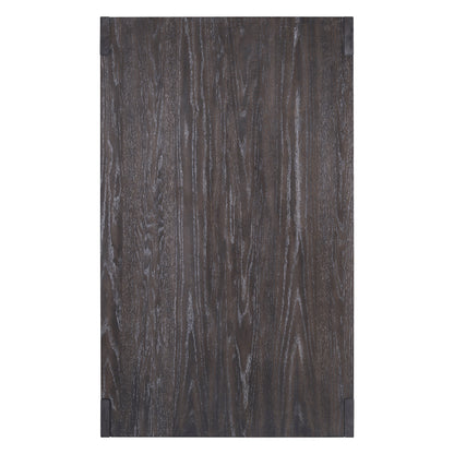 TREXM 3-piece Farmhouse Style Simple Dining Set, Dining Table and 2 Benches, for Dining Room, Kitchen and Living Room (Espresso)