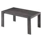 TREXM 3-piece Farmhouse Style Simple Dining Set, Dining Table and 2 Benches, for Dining Room, Kitchen and Living Room (Espresso)