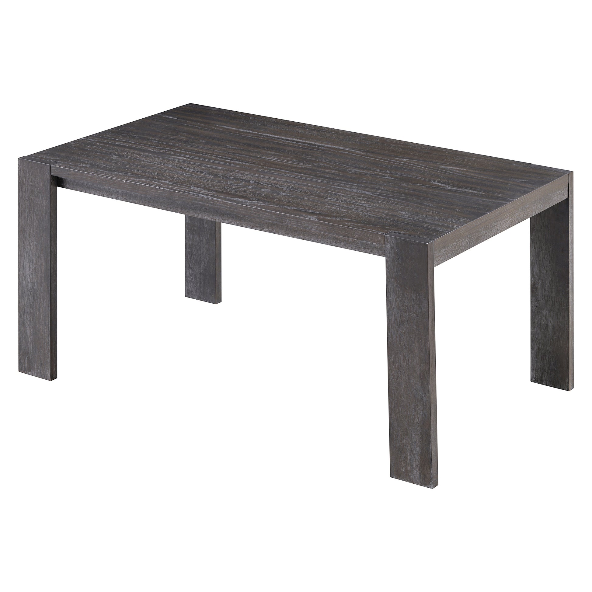 TREXM 3-piece Farmhouse Style Simple Dining Set, Dining Table and 2 Benches, for Dining Room, Kitchen and Living Room (Espresso)