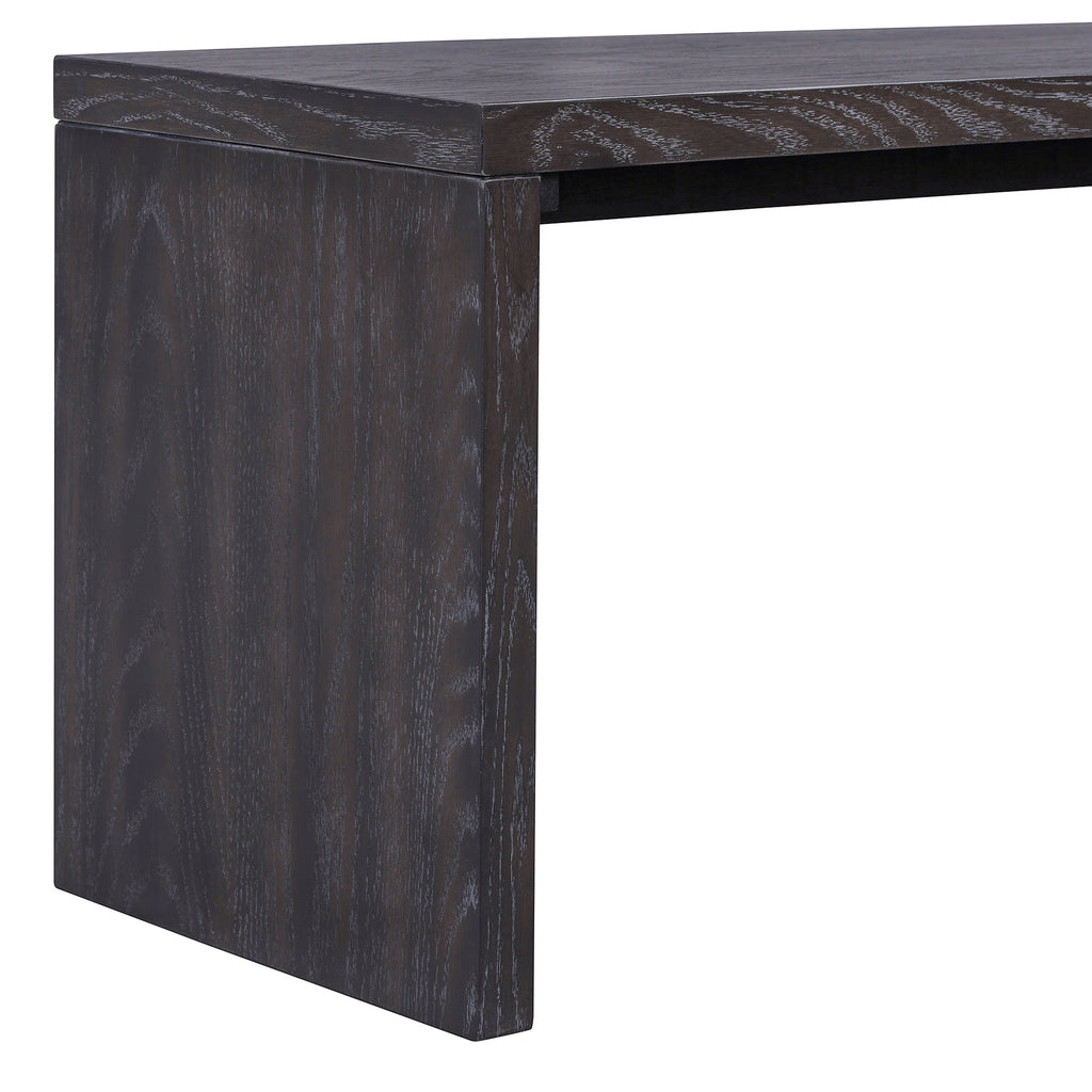 TREXM 3-piece Farmhouse Style Simple Dining Set, Dining Table and 2 Benches, for Dining Room, Kitchen and Living Room (Espresso)