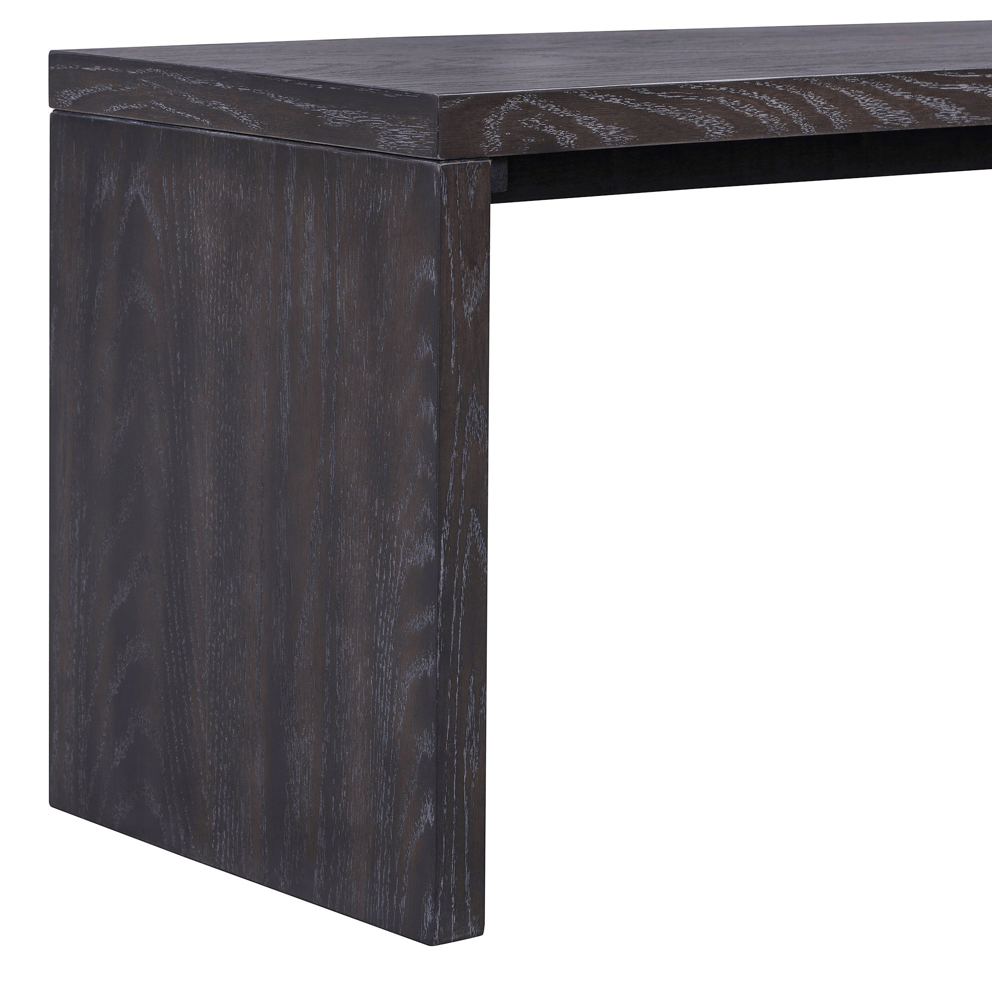 TREXM 3-piece Farmhouse Style Simple Dining Set, Dining Table and 2 Benches, for Dining Room, Kitchen and Living Room (Espresso)