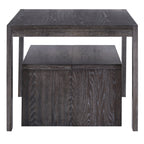 TREXM 3-piece Farmhouse Style Simple Dining Set, Dining Table and 2 Benches, for Dining Room, Kitchen and Living Room (Espresso)