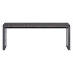 TREXM 3-piece Farmhouse Style Simple Dining Set, Dining Table and 2 Benches, for Dining Room, Kitchen and Living Room (Espresso)